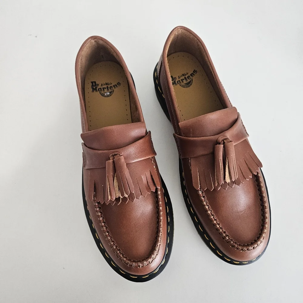 NWOT Dr Martens | Adrian Carrara Leather Tassel Loafer Shoed Mens 10 Womens 11 - Picture 6 of 10